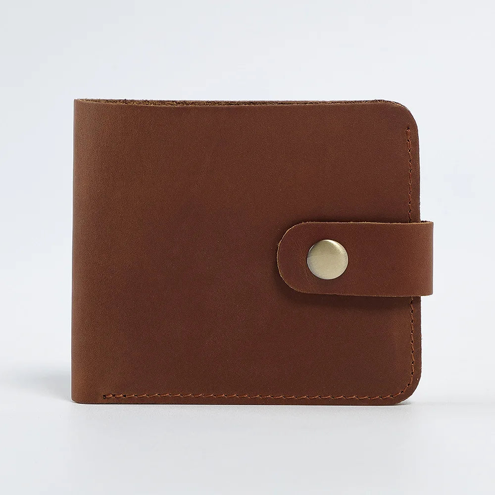 Lightweight Genuine Leather Buckle Men S Wallet Multiple Slots