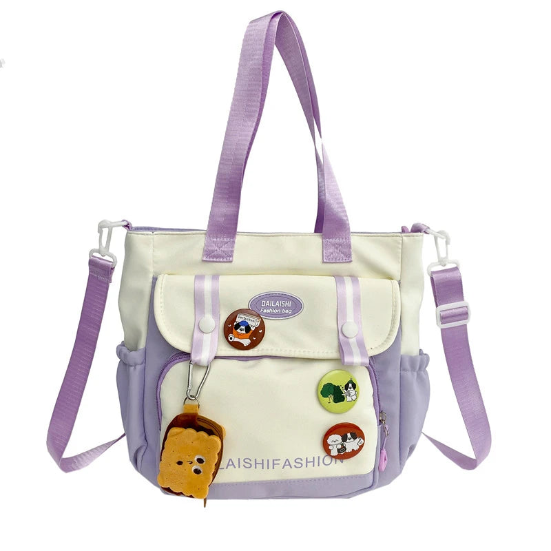 Oxford Shoulder Bag Cute Tote Bag Cartoon Handbag Purse
