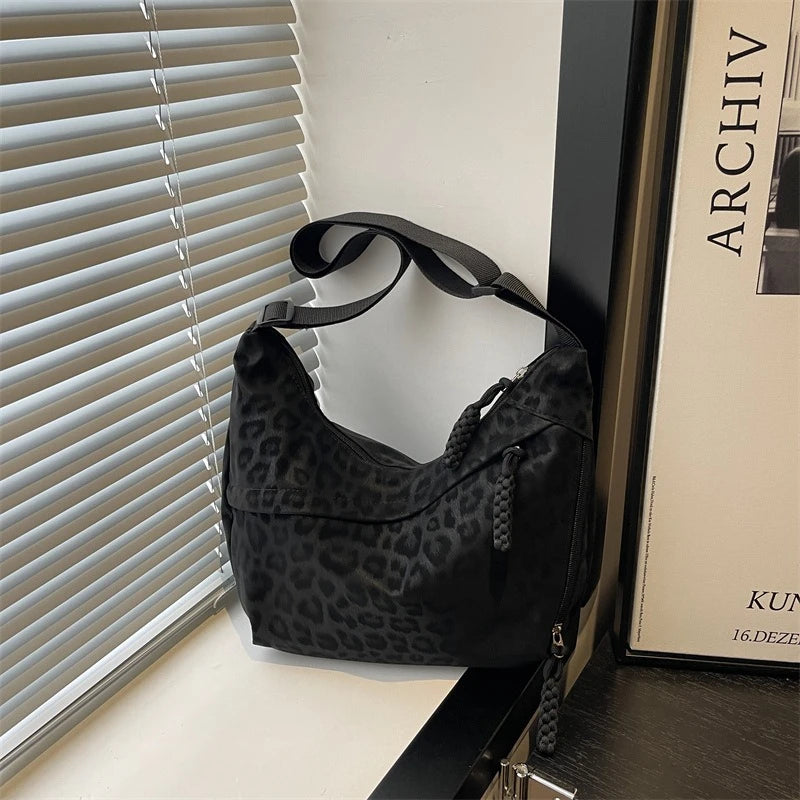 Leopard Crossbody Bag – Large Capacity Shoulder Purse for Women