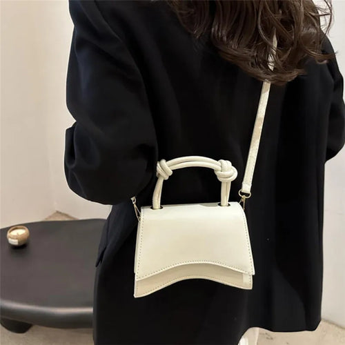 Mini Crossbody Bag – Knotted Handle Purse with Detachable Strap
