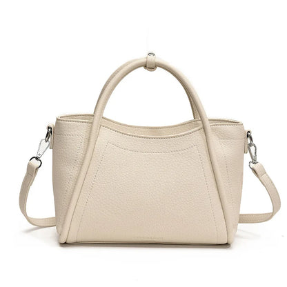 Leather Tote Bag – Vintage Top Handle Crossbody Handbag for Women