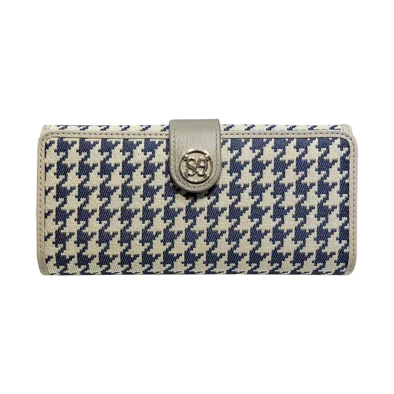 Long Purse Women S Leather Canvas Wallet Multi-Card Bag Large Capacity Mobile Phone Advanced