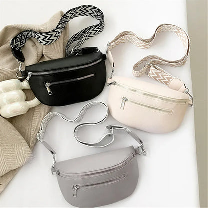 Women's Belt Bag with Boho Strap – Multi-Pocket Fanny Pack