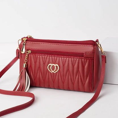 Quilted Crossbody Bag – Women's Vintage Leather Shoulder Bag