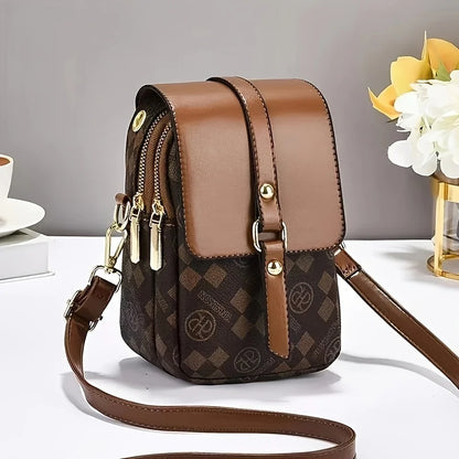 Retro Multi-Layer Crossbody Phone Bag for Women