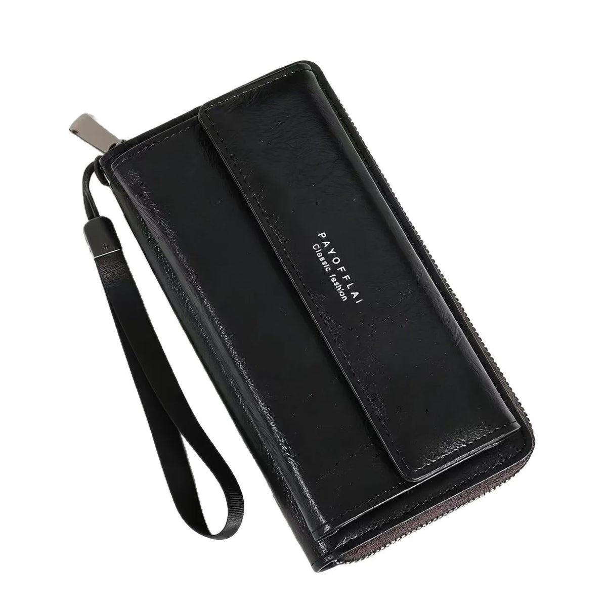 Homefish Men S Pu Zipper Handbag Large Capacity Long Wallet Clutch Bag Phone Multi Card Holder Coin