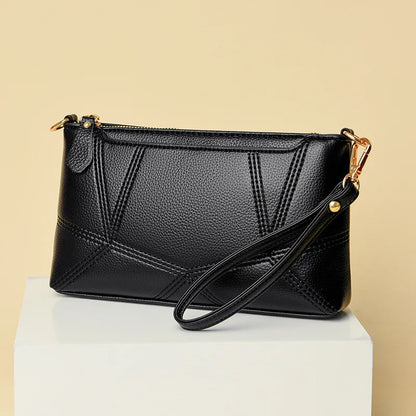 Large-Capacity Single-Shoulder Crossbody Bag Soft Leather Mobile Phone Storage Loose Change Clutch
