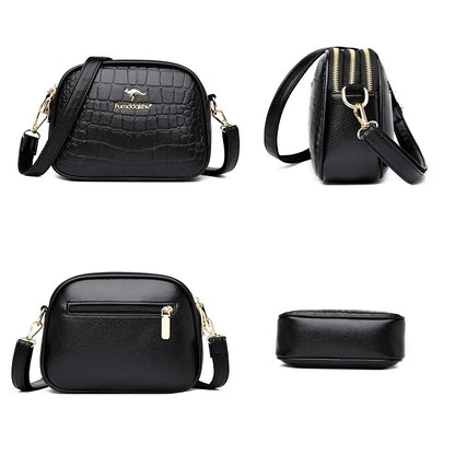 Women's Crossbody Bag – Multi-Pocket PU Leather Shoulder Handbag