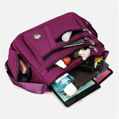 Waterproof Nylon Crossbody Bag for Women – Multi-Pocket