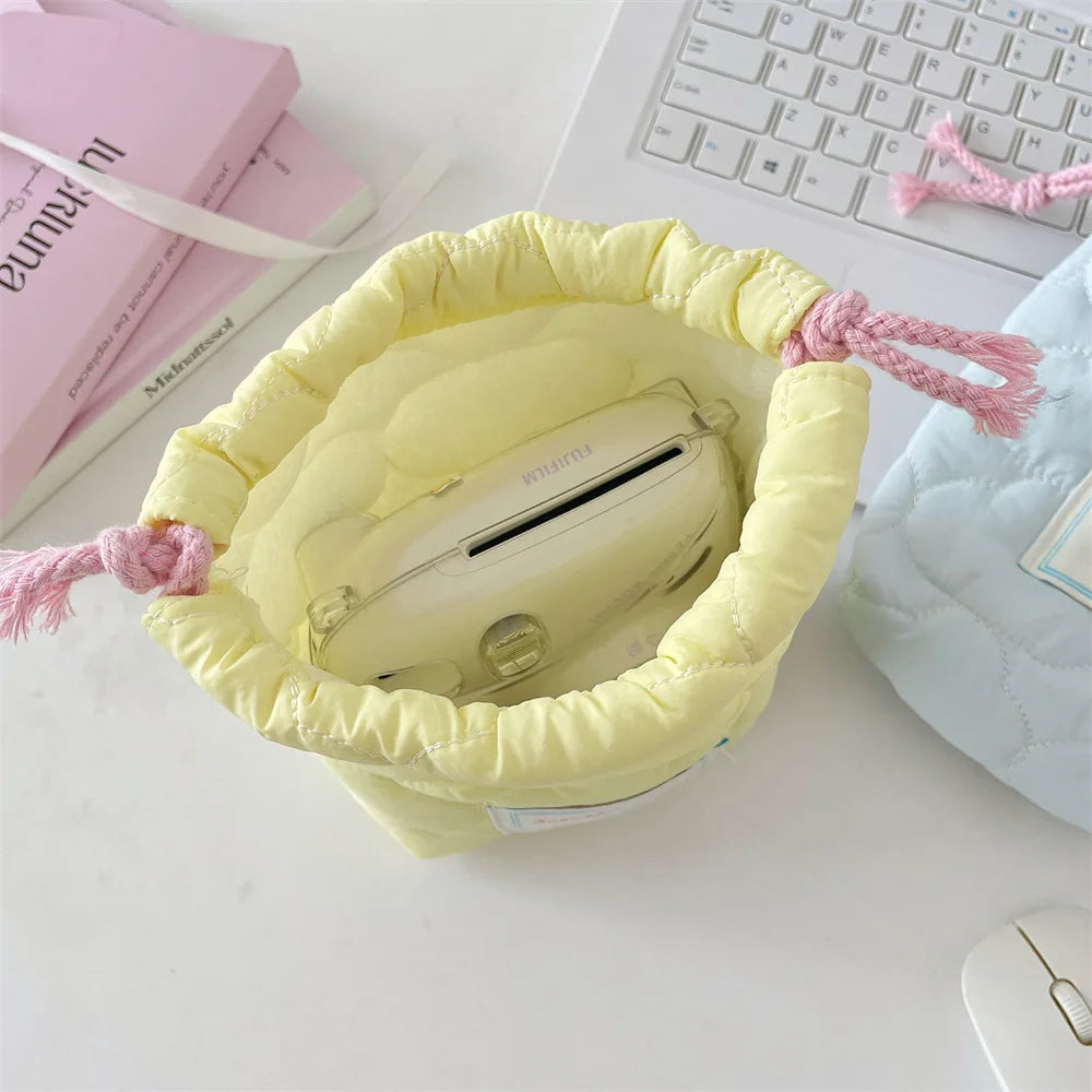 Anti-Scratch Drawstring Camera Bag Small Design Handbag Storage Dustproof Anti-Fall Lipstick Outdoor