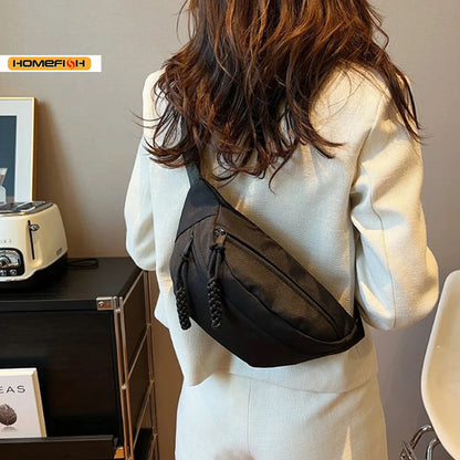 Homefish Men Women Casual Crossbody Chest Bag Versatile Sport Sling