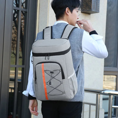 Portable Lunch Storage Bag Outdoor Picnic Insulated Thickened Large-Capacity Backpack - Thick