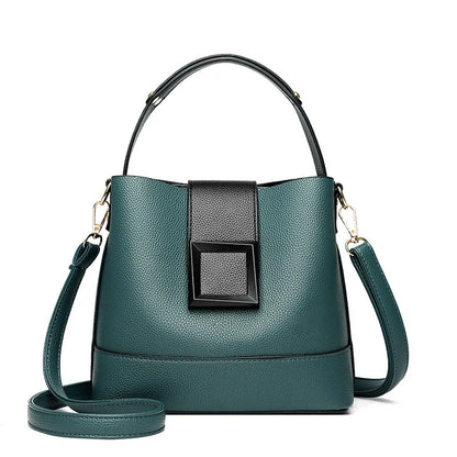 Leather Bucket Bag – Large Capacity Shoulder & Crossbody Handbag for Women