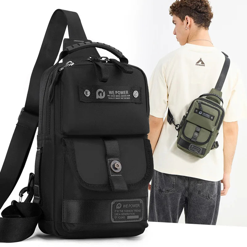 Men S Sports Cycling Shoulder Bag Leisure Outdoor Diagonal Span Large Capacity Multifunctional
