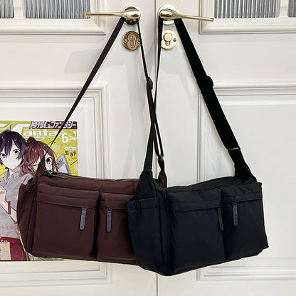 Crossbody Bag with Dual Front Pockets – Large Capacity Shoulder Purse