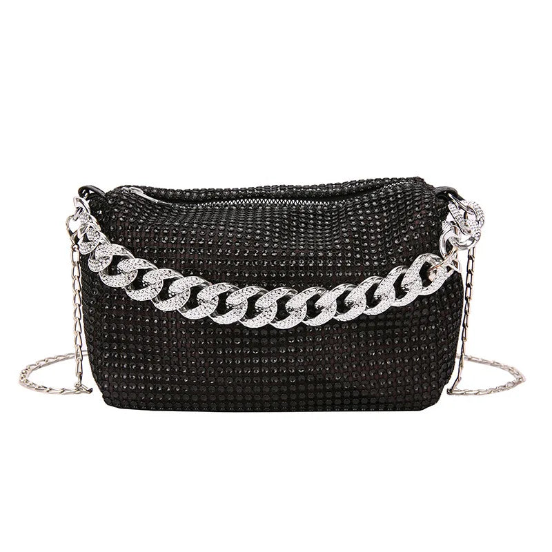 Rhinestone Chain Bag – Women's Glam Shoulder & Crossbody