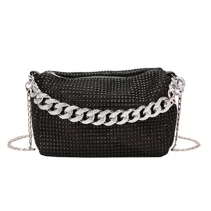 Rhinestone Chain Bag – Women's Glam Shoulder & Crossbody