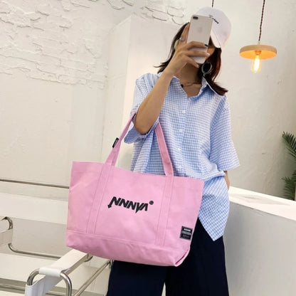 Large Canvas Tote Bag – Lightweight Casual Shopper for Students & Commuters
