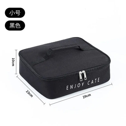 Cartoon Cute Lunch Box Bag Aluminum Foil Thickened Hand Carry Bento Student Canvas Insulated Rice
