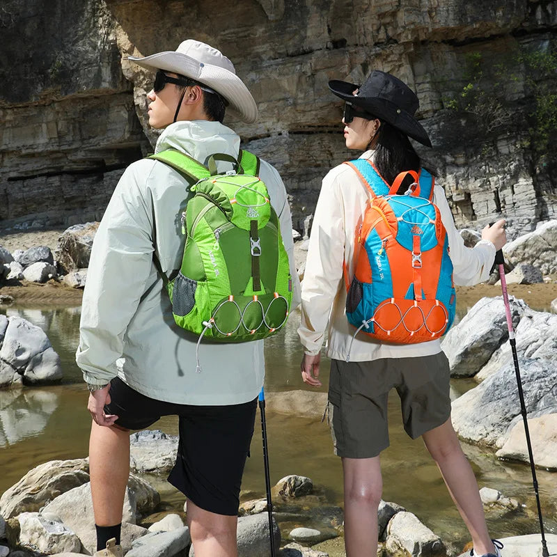 Waterproof Color Collision Nylon Cloth Outdoor Riding Cross-Country Mountaineering Backpack Light