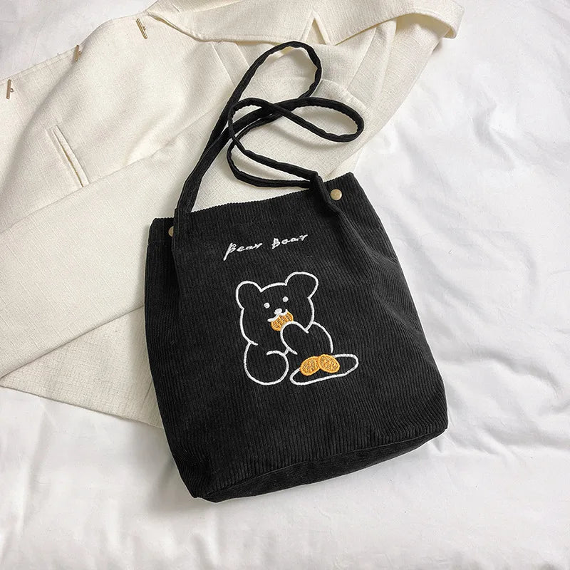 Summer Artistic Velvet Bag Women S Single Shoulder Handbag Student Corduroy