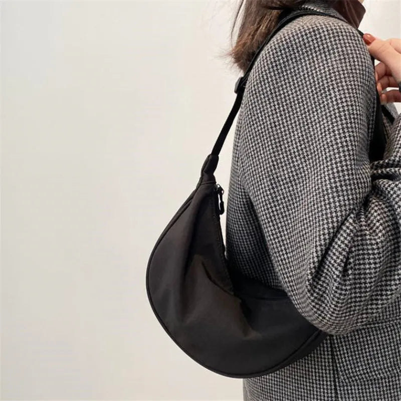 Half Moon Nylon Crossbody Bag – Women's Fanny Pack