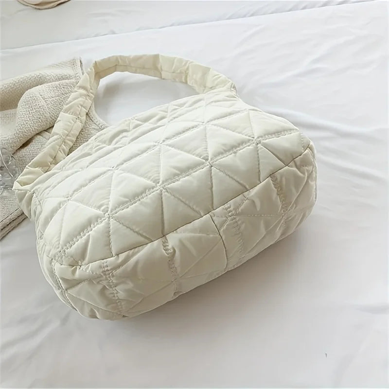 Quilted Puffer Shoulder Bag – Lightweight Crossbody Tote