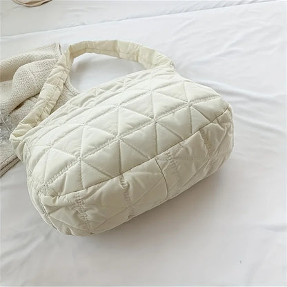 Quilted Puffer Shoulder Bag – Lightweight Crossbody Tote