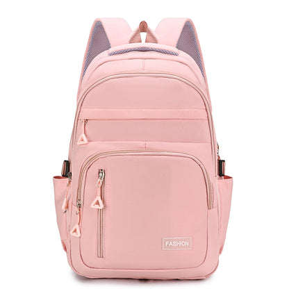 Simple Candy Colored Gentle Backpack Lightweight Load Reducing Multi-Layer Storage Student School
