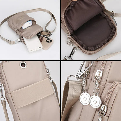 Multi-Pocket Crossbody Phone Bag – Lightweight Sling Purse with Adjustable Strap