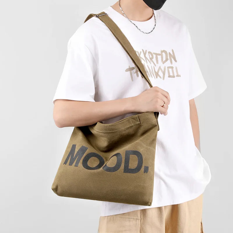Vintage Japanese Canvas Bag Women S Wear-Resistant Shoulder Large Capacity Handbag Versatile Simple