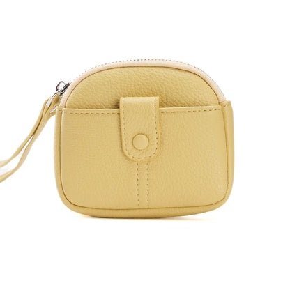Candy-Colored Pu Soft Leather Round Women S Coin Purse - Soft