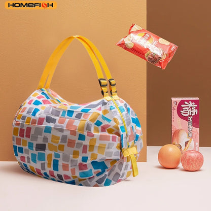 Homefish Large Foldable Shopping Bag Reusable Eco Grocery Package Beach Toy Storage Bags Shoulder