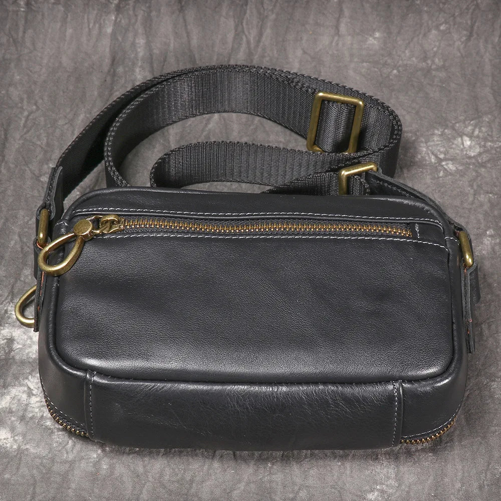 Men S Leather Shoulder Bag Cross Body Youth Large Capacity Mobile Phone Storage Crossbody