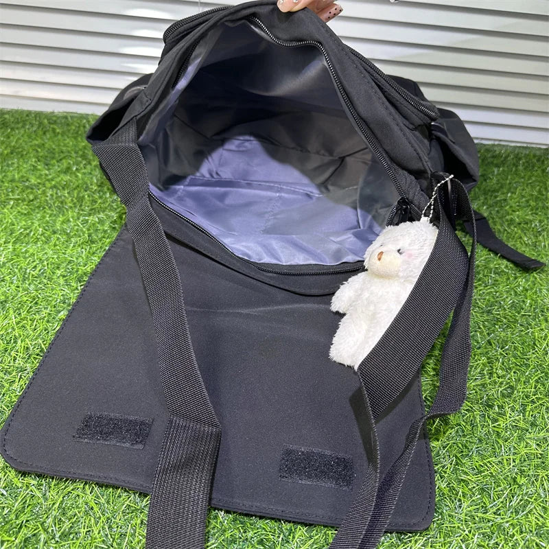 Waterproof Oxford Crossbody Messenger Bag with Badge