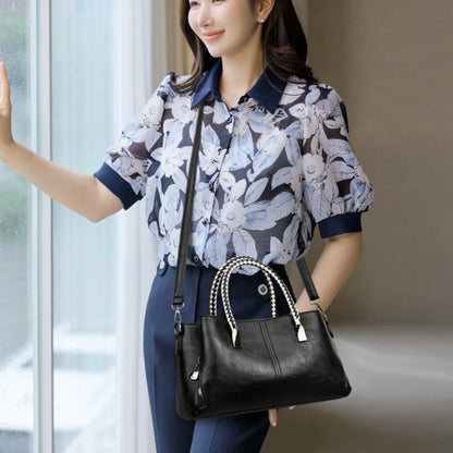 Luxury Designer Handbag for Women – 3-Layer Soft PU Leather Tote & Crossbody Bag