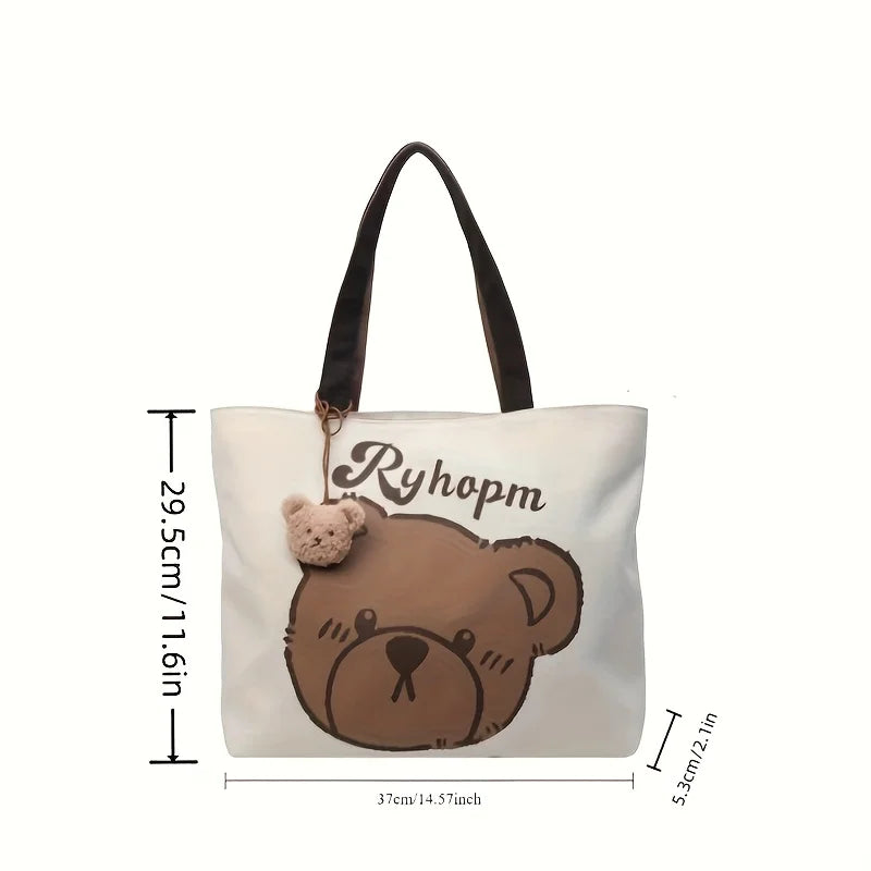 Commuting Japanese Cartoon Handbag Shoulder Bag Large Capacity Student Tote Bag