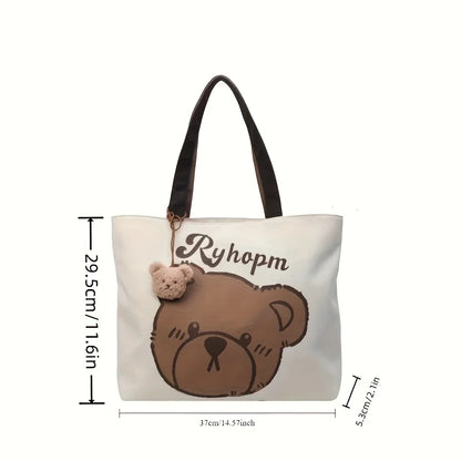 Commuting Japanese Cartoon Handbag Shoulder Bag Large Capacity Student Tote Bag