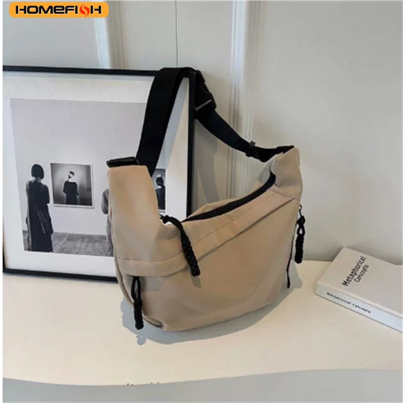 Homefish Large Capacity Casual Nylon Women Shoulder Bag Korean Style Hobos Youth Crossbody