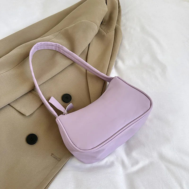 PU Leather Shoulder Bag – Chic Small Square Underarm Bag for Women