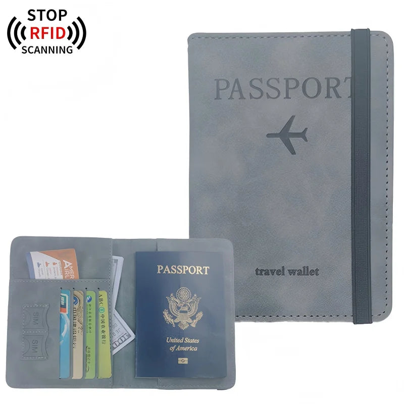Homefish Pu Leather Wallet Travel Passport Purse Card Male Accessories Hand Carry Business Cards