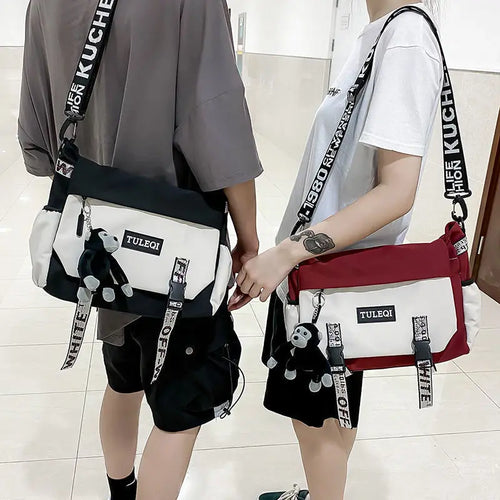Messenger Bag – Large Capacity Canvas Shoulder Bag for School and Casual Use