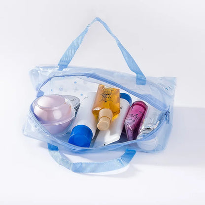 Homefish Transparent Polka Dot Women S Makeup Bag Waterproof Pvc Cosmetic Portable Storage