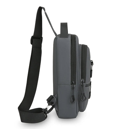 Men S Waist Packs Chest Bag Soft Waterproof Pu Shoulder Casual Crossbody Bags Bolsos - Waterproof