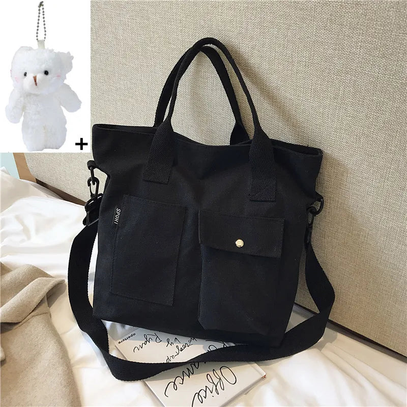 Canvas Tote Bag for Women – Shoulder & Crossbody Handbag