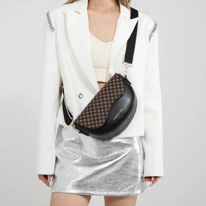 Fashionable Flip Cover Pu Leather Leopard Print Crossbody Bags Women