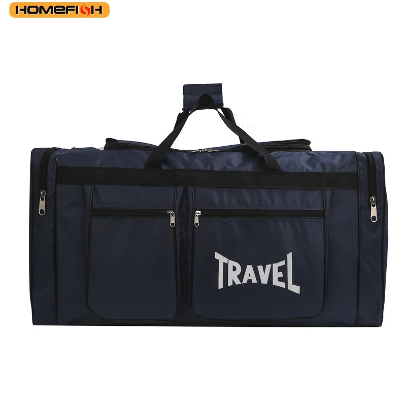 Homefish Travel Bag Foldable Large Capacity Waterproof Business Sports Handbag Wear-Resistant