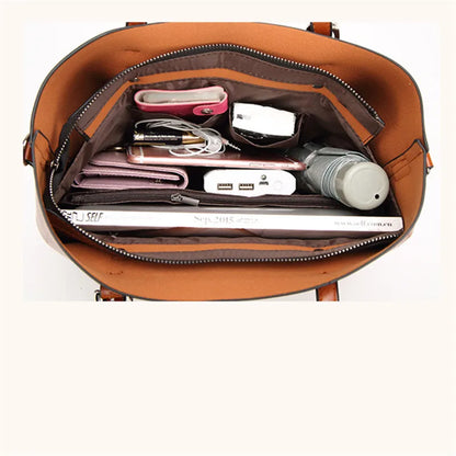Women's Leather Tote Bag – Large Waterproof Work Handbag