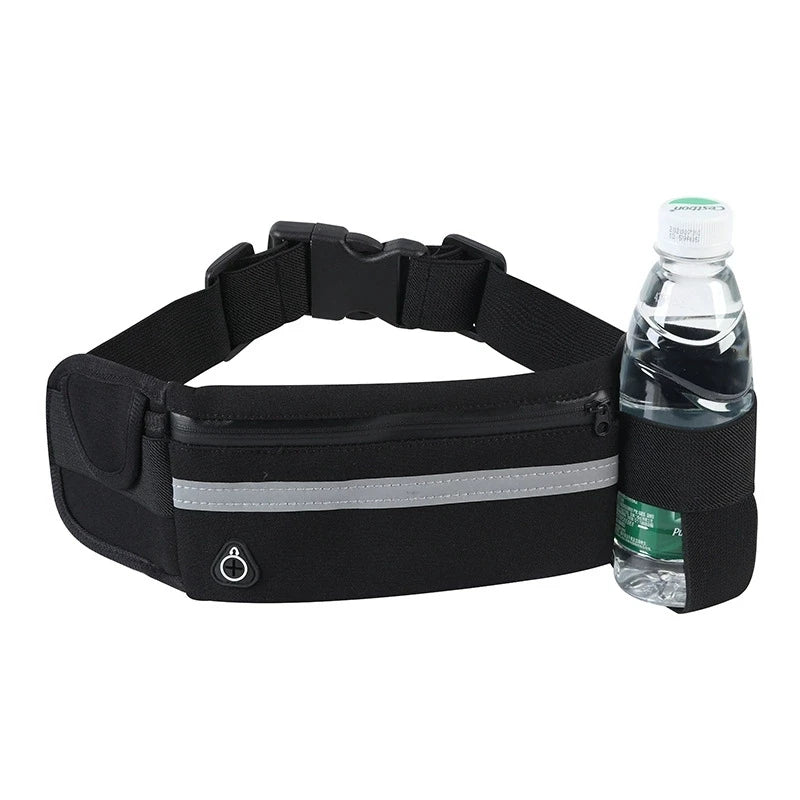 Waterproof Running Belt Fanny Pack with Water Bottle Holder