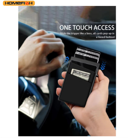 Homefish Slim Metal Card Wallet Rfid Anti-Scan Card Protector